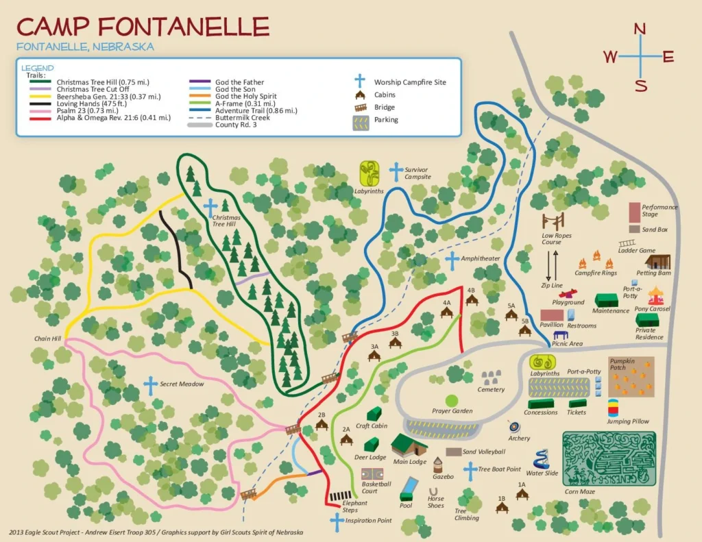 Camp Fontanelle Map 2020