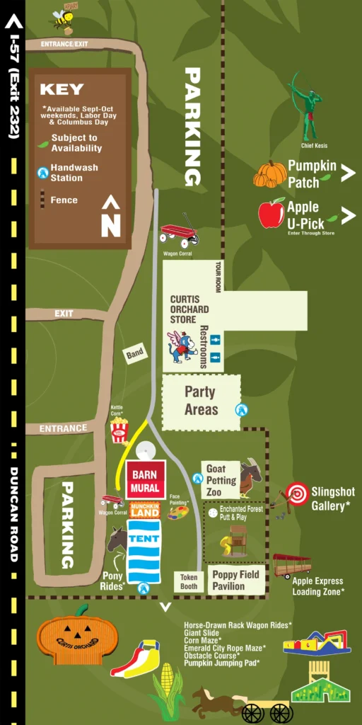 Curtis Orchard & Pumpkin Patch Map 2017