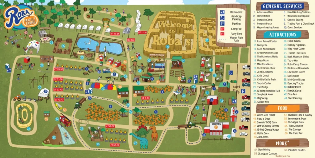 Roba Family Farms Map 2024