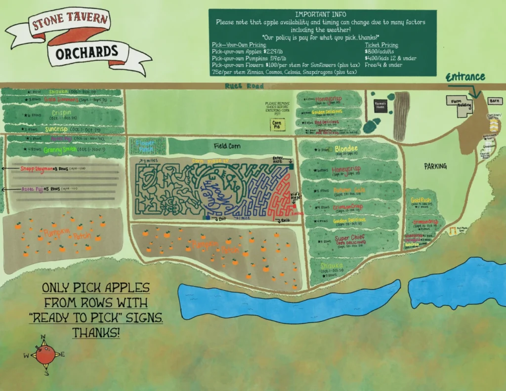 Stone Tavern Orchards Map 2023