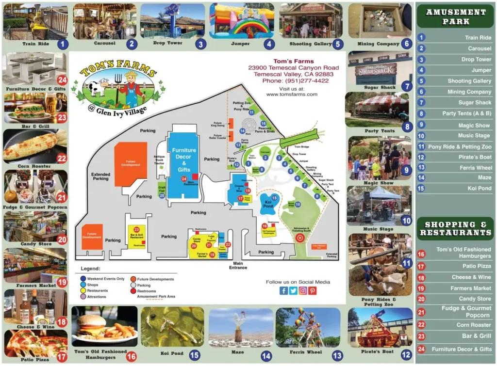 Tom's Farms Map 2024