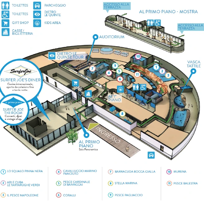Acquario di Livorno Map 2022