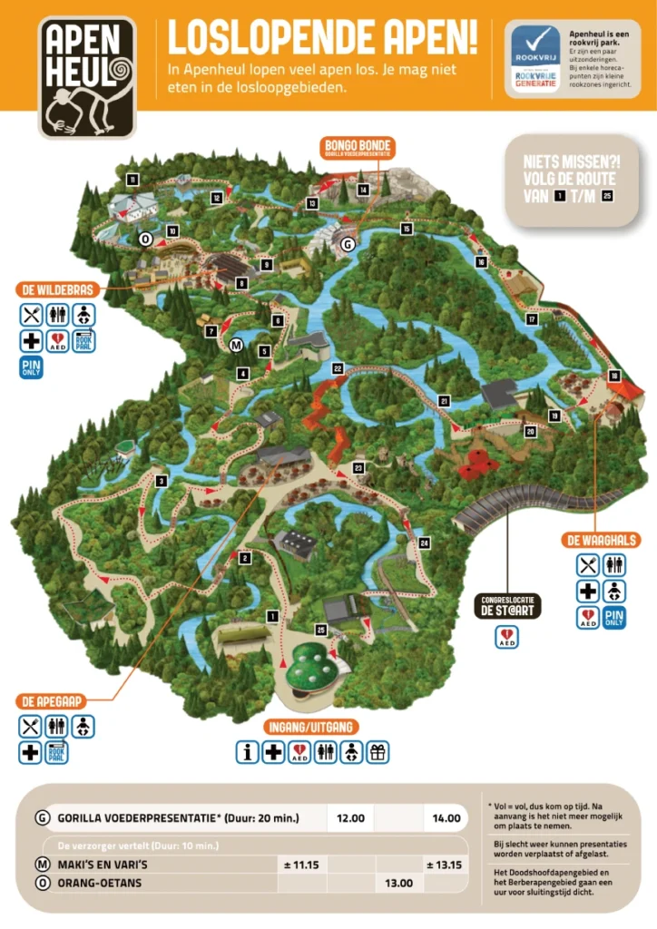 Apenheul Map 2024
