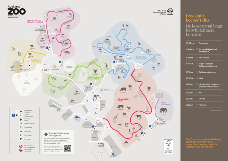 Auckland Zoo Map 2024
