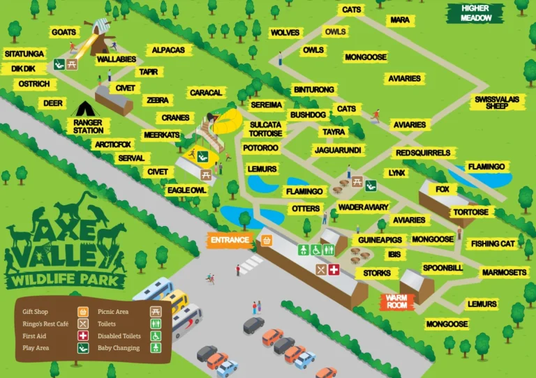 Axe Valley Wildlife Park Map 2024
