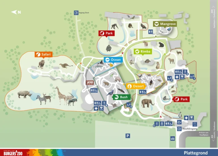 Burgers' Zoo Map 2024