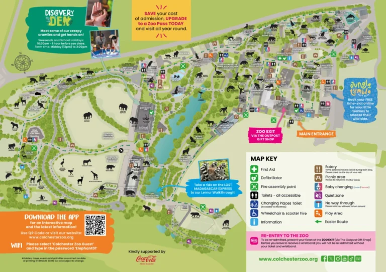 Colchester Zoo Map 2024