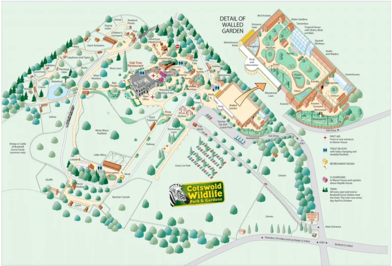 Cotswold Wildlife Park & Gardens Map 202
