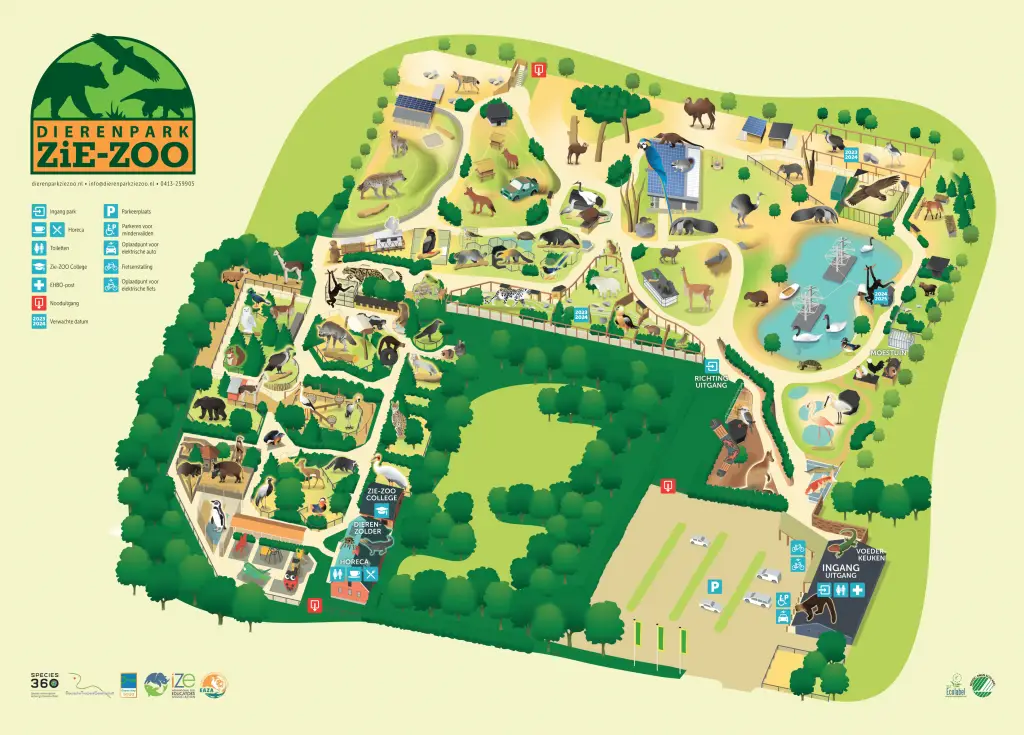 Dierenpark Zie ZOO Map 2024