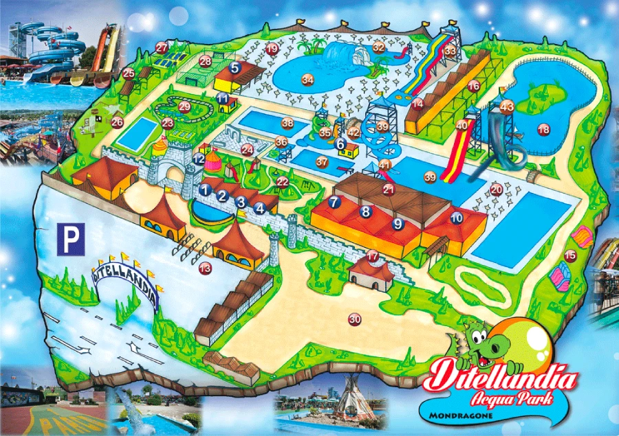 Ditellandia Water Park Map 2023