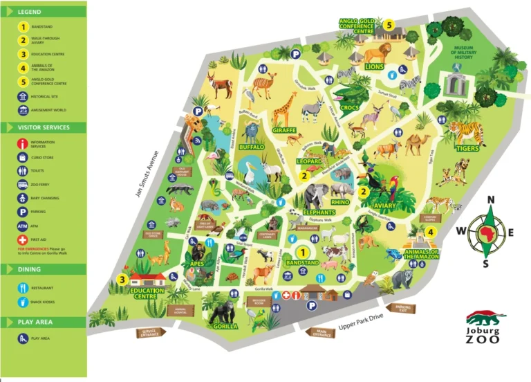 Johannesburg Zoo Map 2020