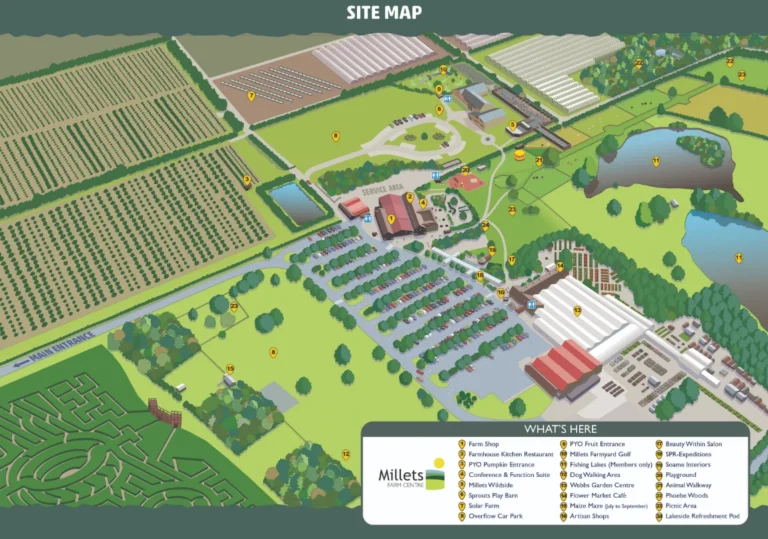 Millets Farm Centre Map 2022