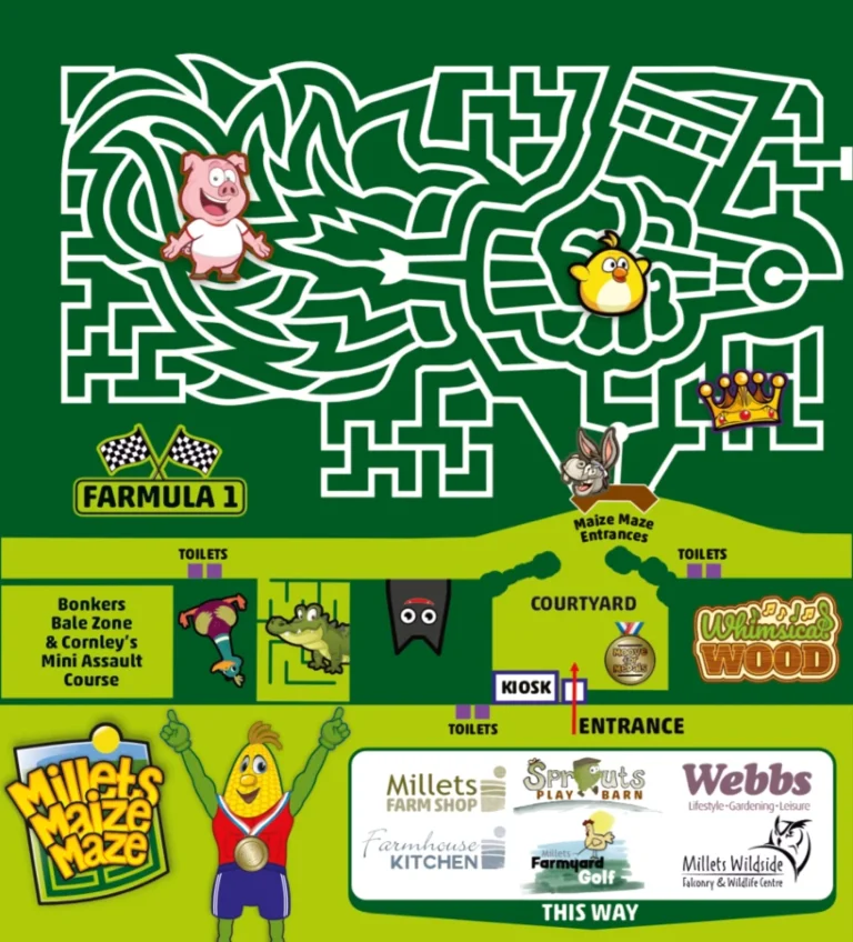 Millets Maize Maze Map 2024