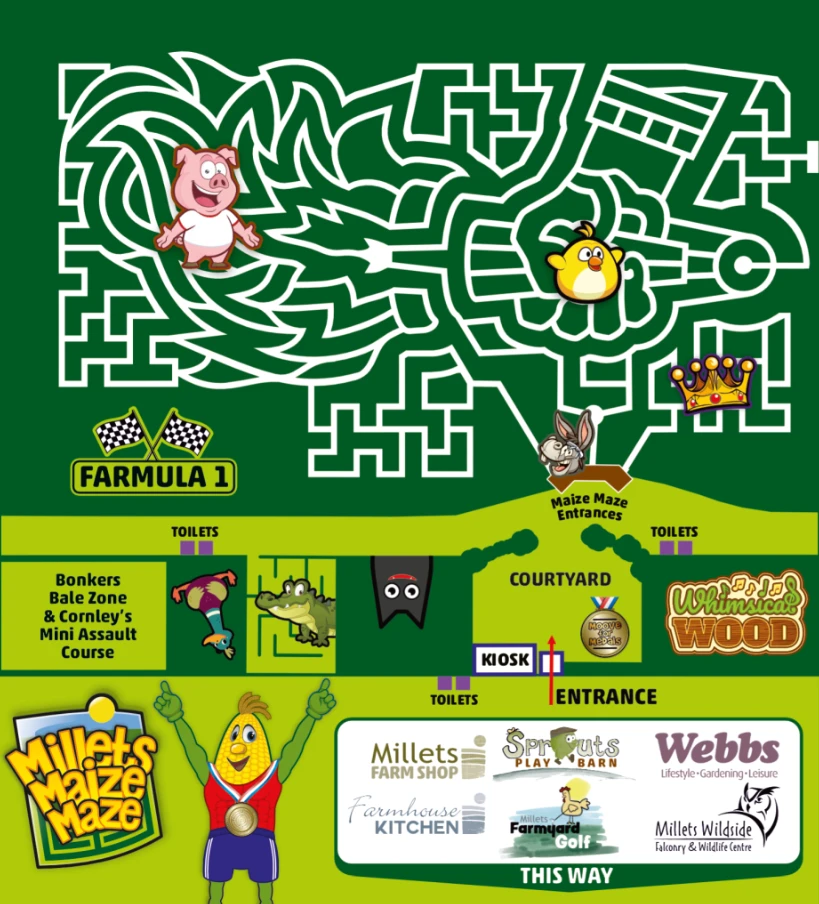Millets Maize Maze Map 2024