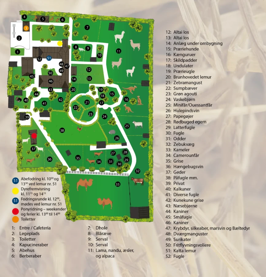 Munkholm Zoo Map 2024