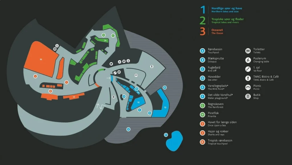National Aquarium Denmark Map 2022
