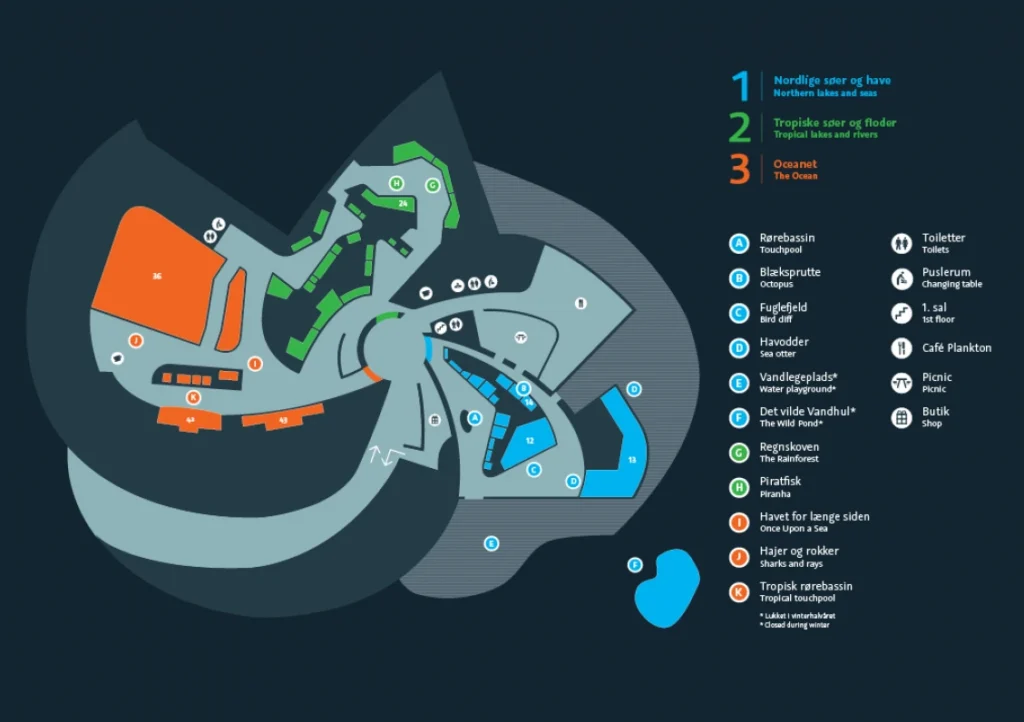 National Aquarium Denmark Map 2023