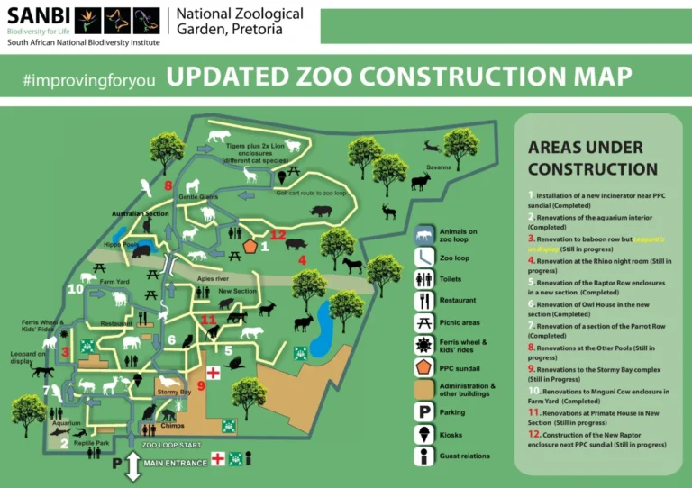 National Zoological Gardens Map 2024