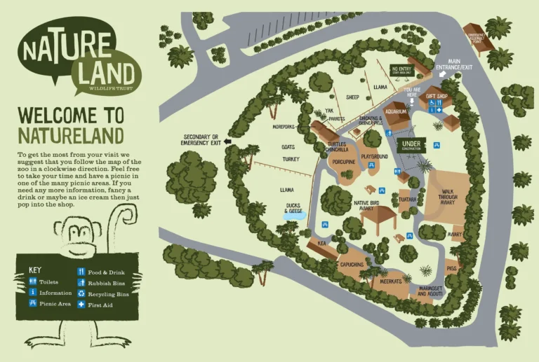 Natureland Wildlife Trust Map 2023