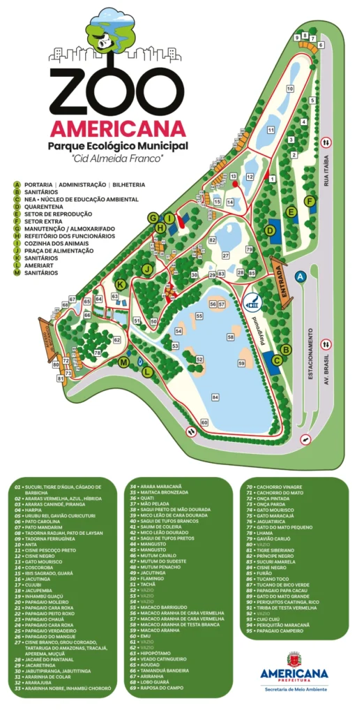 Parque Ecológico de Americana Map 2024
