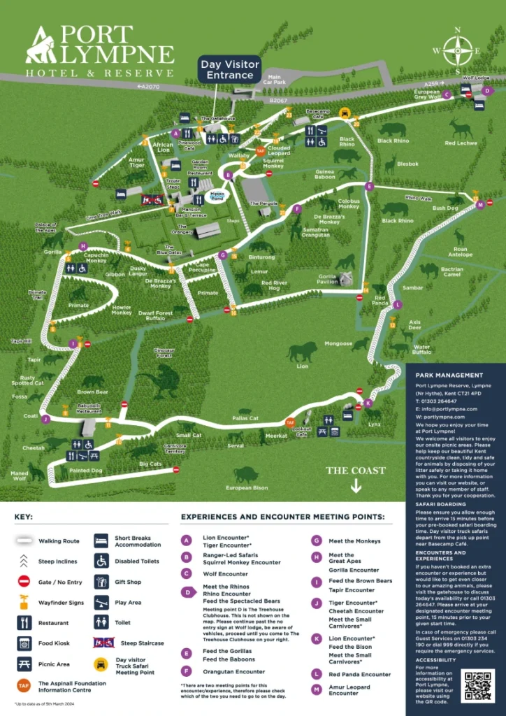 Port Lympne Safari Park Map 2024