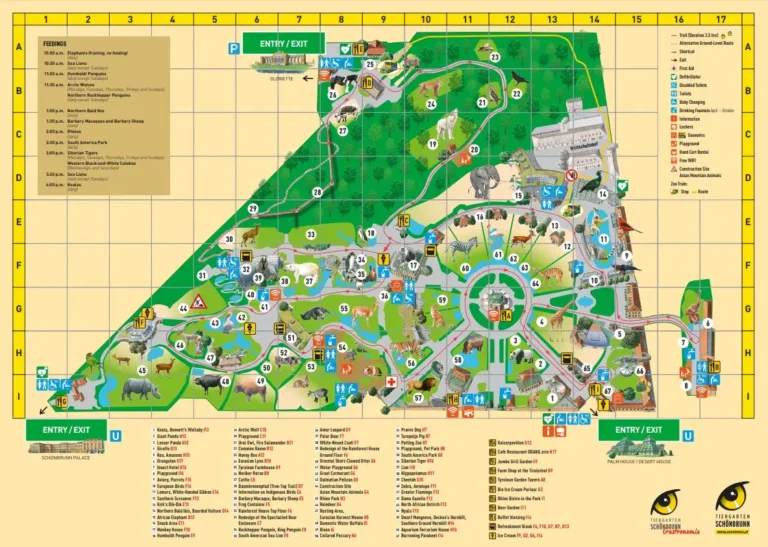 Schönbrunn Zoo Map 2023
