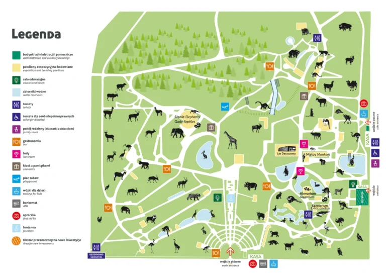 Silesian Zoological Park Map 2023
