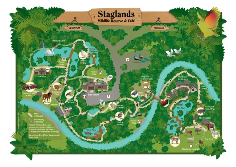 Staglands Wildlife Reserve and Café Map 2024