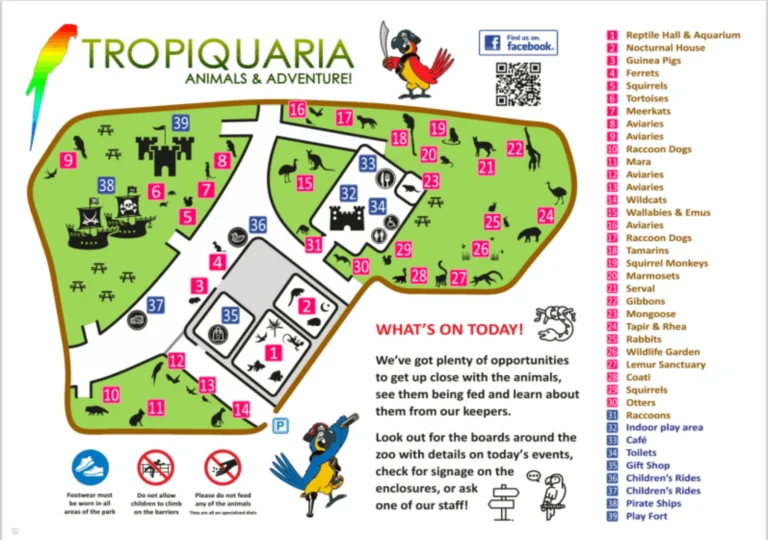 Tropiquaria Wildlife Park Map 2024
