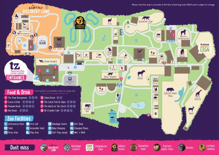 Twycross Zoo Map 2024