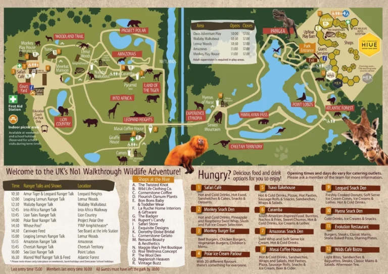 Yorkshire Wildlife Park Map 2024