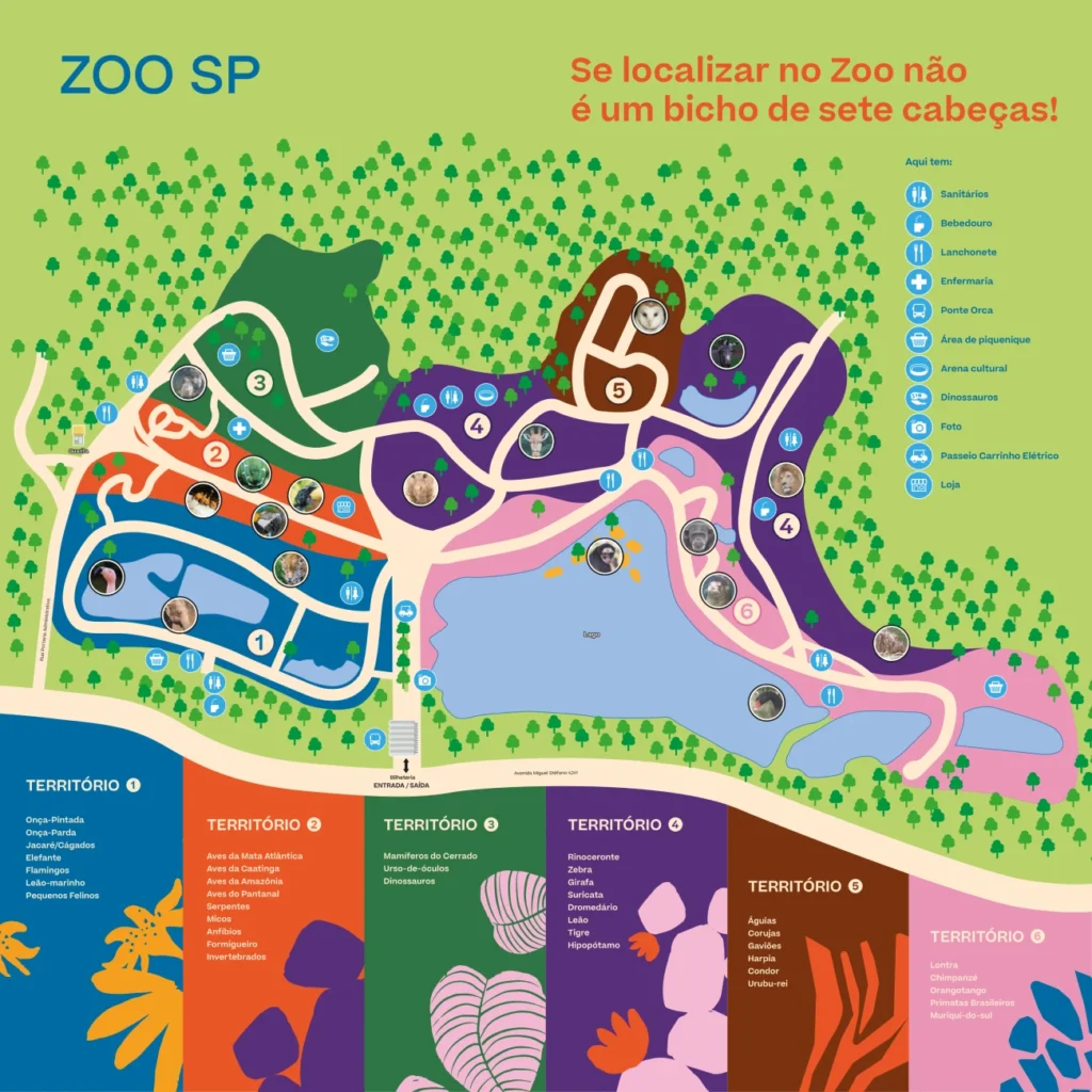 Zoológico de São Paulo Map 2022