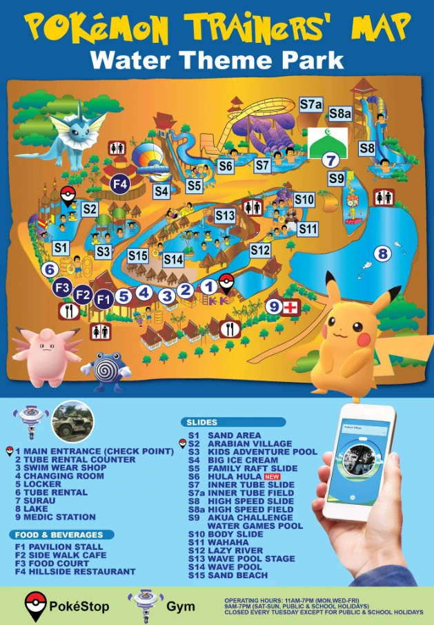 A'Famosa Water Theme Park Map 2019