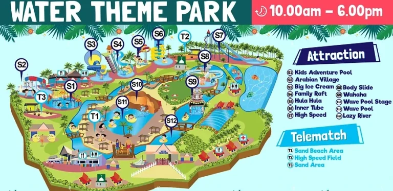 A'Famosa Water Theme Park Map 2023