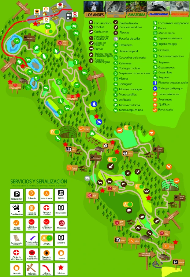 Amaru Zoológico Bioparque Map 2023
