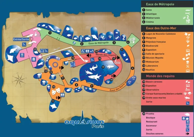 Aquarium de Paris Map 2023