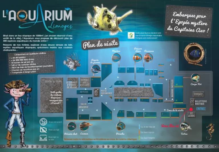Aquarium du Limousin Map 2022