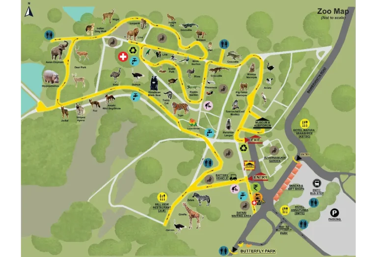Bannerughatta Biological Park Map 2023