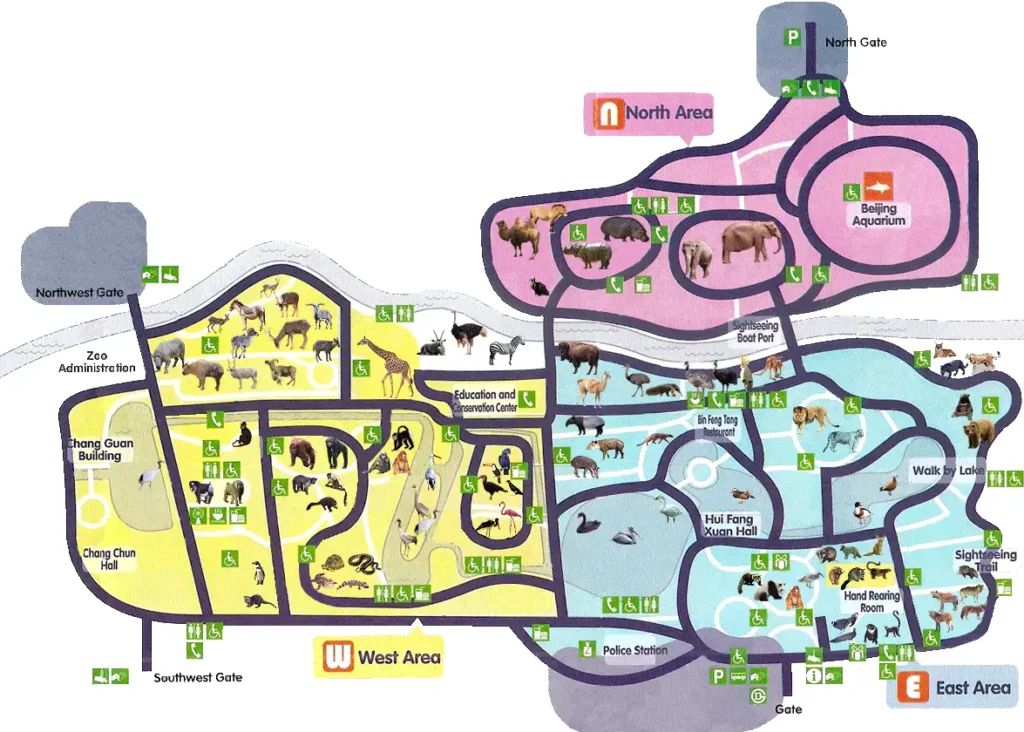 Beijing Zoo Map 2022