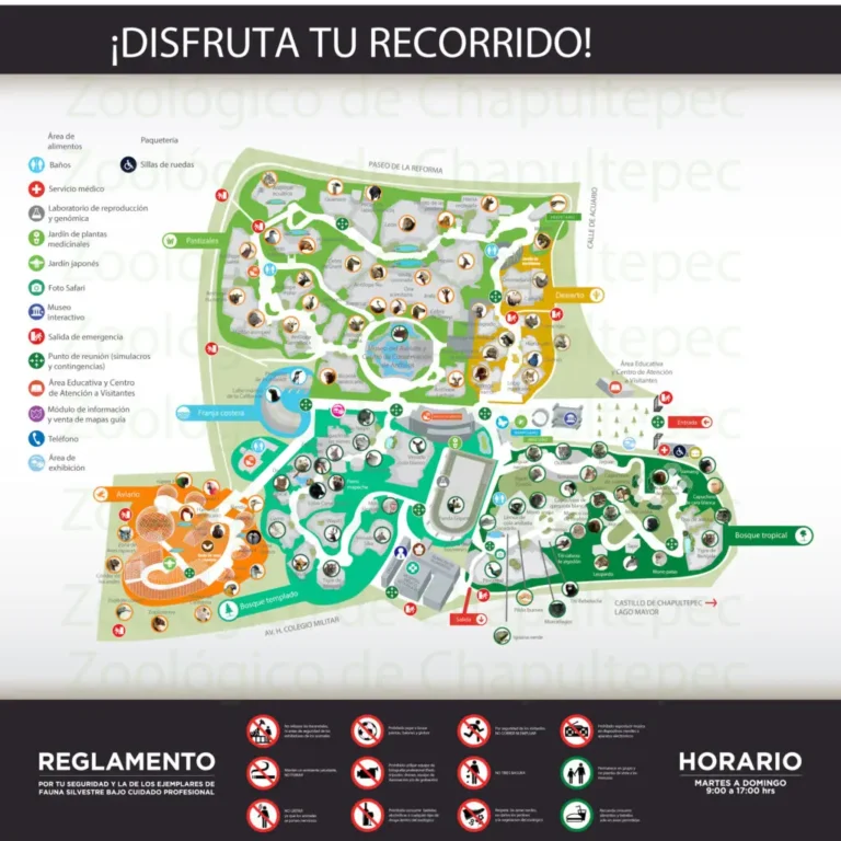 Chapultepec Zoo Map 2023