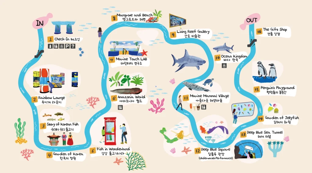 Coex Aquarium Map 2023