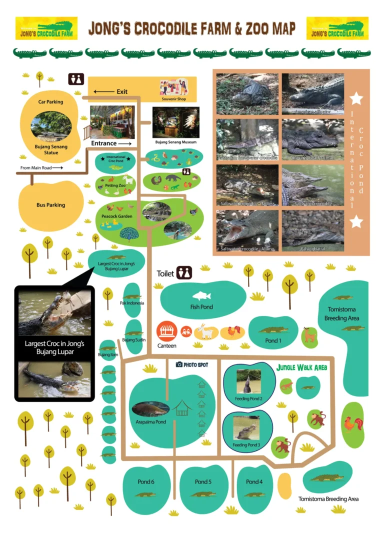 Jong's Crocodile Farm Map 2023