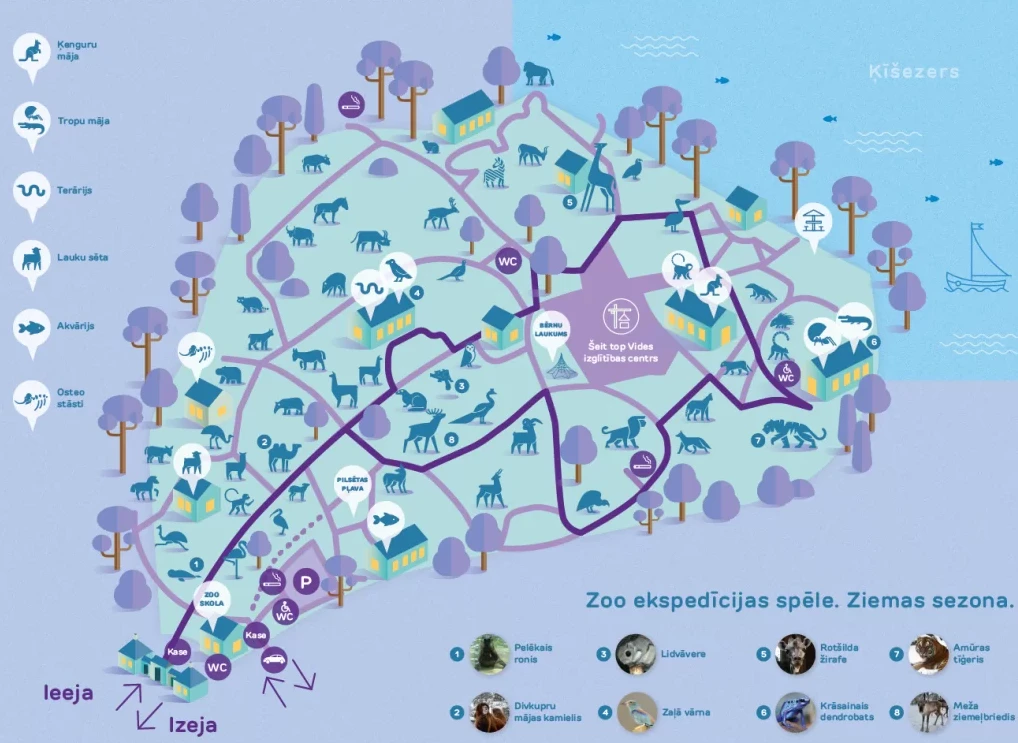 Riga National Zoological Garden Map 2023