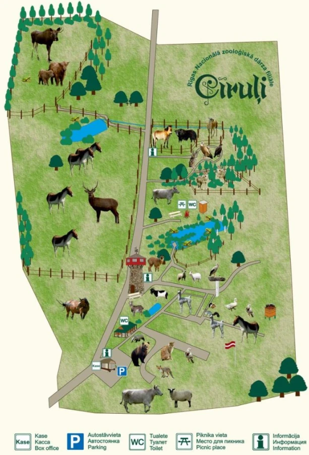 Riga Zoo affiliate Cīruļi Map 2023