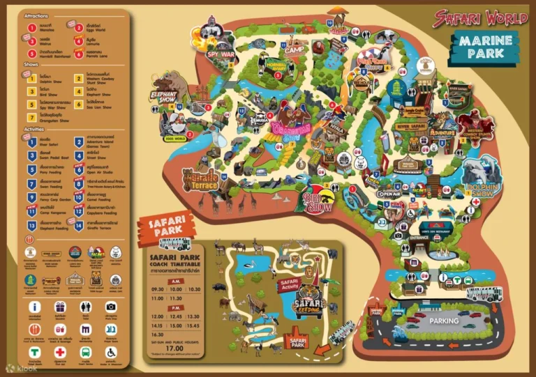 Safari World Bangkok Map 2023