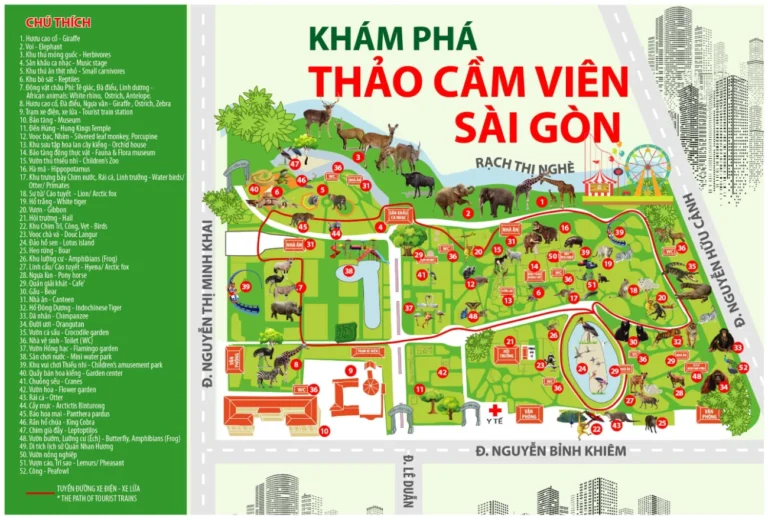 Saigon Zoo & Botanical Garden Map 2022
