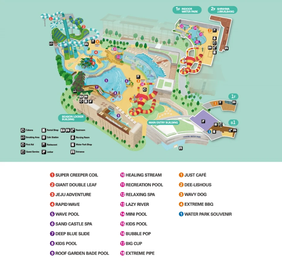 Shinhwa Water Park Map 2024