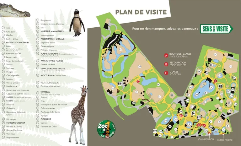 Zoo La Palmyre Map 2023