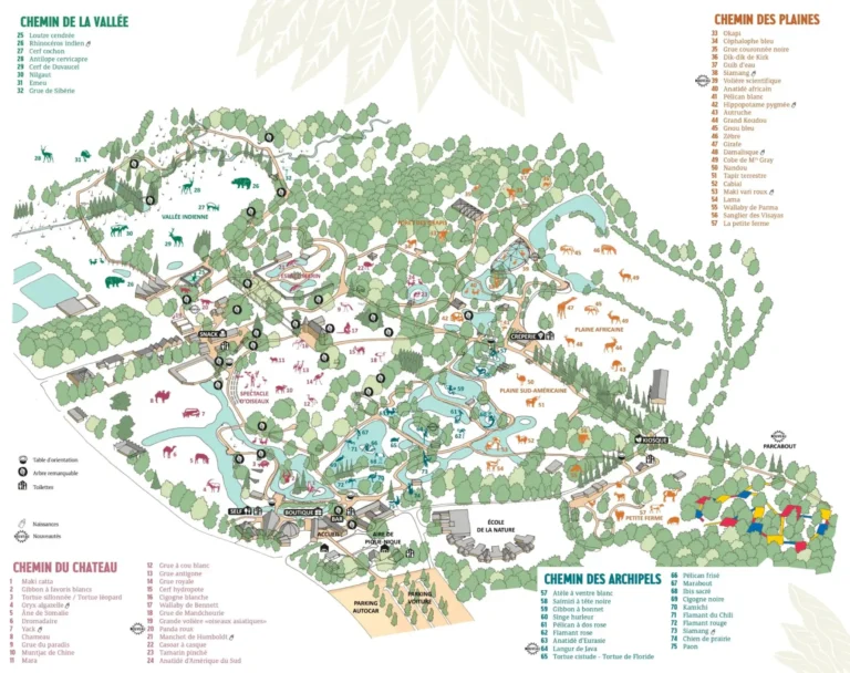Zoo and Botanical Garden of Branféré Map 2024