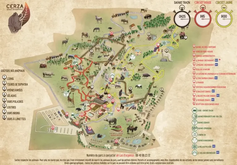Zoo de Cerza Map 2024